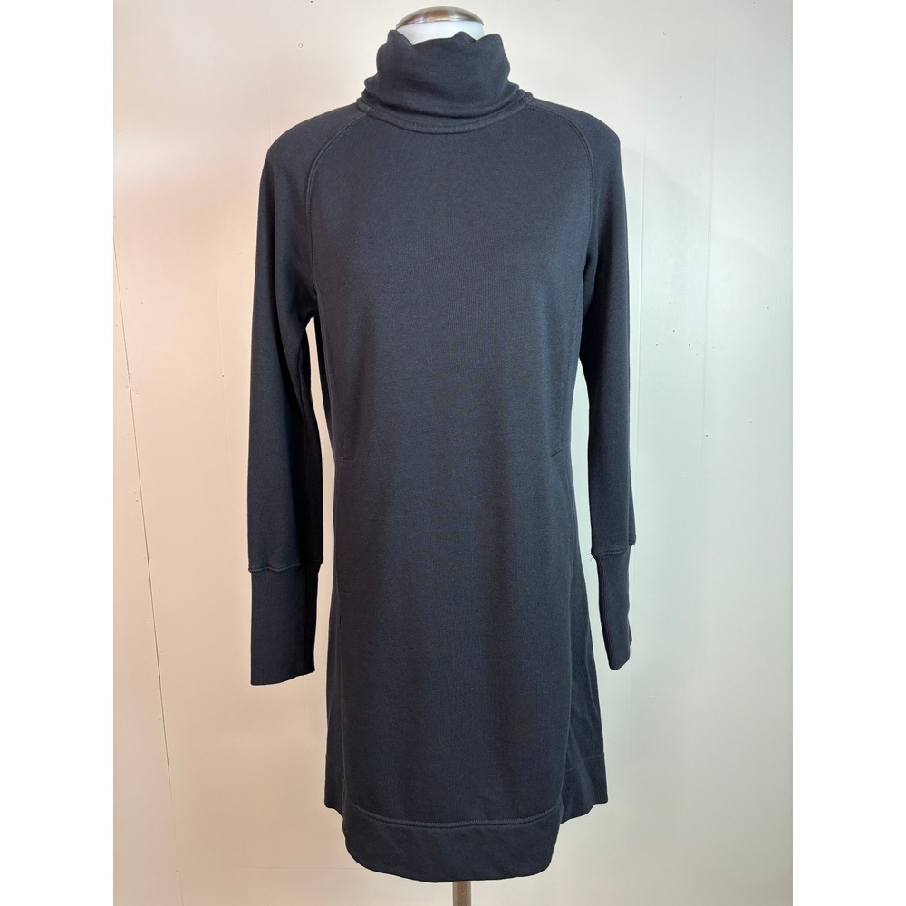 Merrell Sweatshirt Dress XS Black Cowl Neck Long Sleeve Casual Women